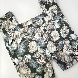 7 For All Mankind‎ Jeans Womens 27 Antique Floral Print Skinny Funky Stretch EUC